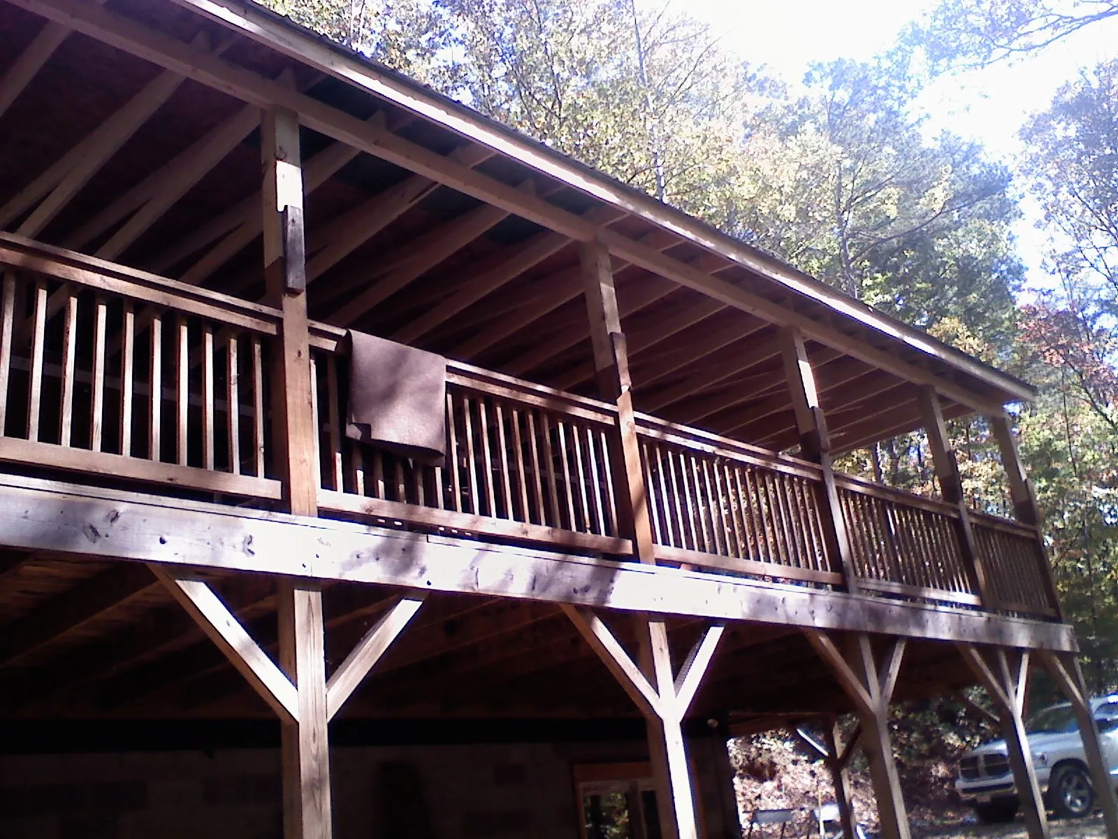 Timber framing under a new elevated porch and deck — Roof Leak Repair in Crawford by Roofing Brothers